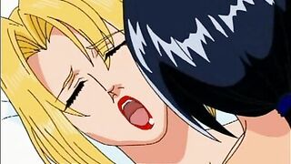 Hentai Foursome with Busty Anime Girls and Big Cocks