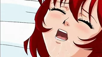 Hentai Foursome with Busty Anime Girls and Big Cocks