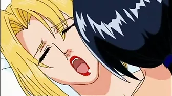 Hentai Foursome with Busty Anime Girls and Big Cocks