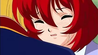 Hentai Foursome with Busty Anime Girls and Big Cocks