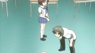 Bondage Hentai Coed Watches Friend getting fucked in classroom, anime, bondage, hentai, coed