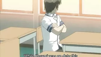 Bondage Hentai Coed Watches Friend getting fucked in classroom, anime, bondage, hentai, coed