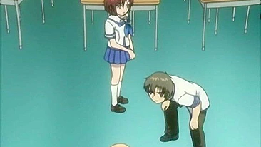 Bondage Hentai Coed Watches Friend getting fucked in classroom, anime, bondage, hentai, coed