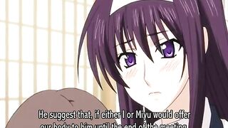 Japanese Hentai Sucking and Riding her Boss's Big Cock