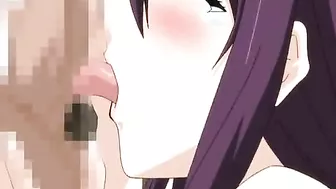 Japanese Hentai Sucking and Riding her Boss's Big Cock