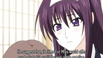 Japanese Hentai Sucking and Riding her Boss's Big Cock