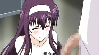 Japanese Hentai Sucking and Riding her Boss's Big Cock