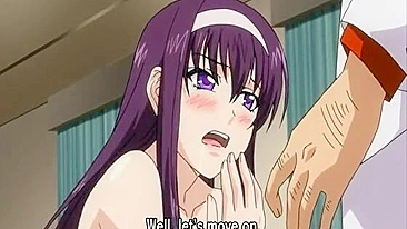 Japanese Hentai Sucking and Riding her Boss's Big Cock