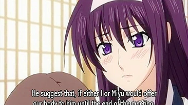 Japanese Hentai Sucking and Riding her Boss's Big Cock