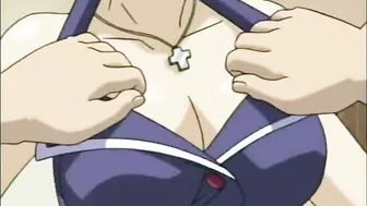 Hentai Teacher Takes Captive Student's Big Boobs for a Rough Ride