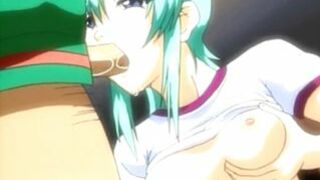 Coed Hentai Sucks Big Dick and Self-Fingers Pussy, anime, coed, hentai, sucks, bigdick