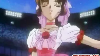 Cute Japanese Anime All-Hole Poked by Monster Tentacles