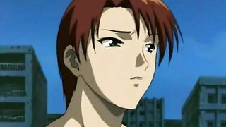 Anime Redhead Hentai with Standing Wet Pussy gets Fucked