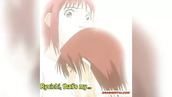 Anime Redhead Hentai with Standing Wet Pussy gets Fucked