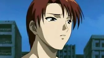 Anime Redhead Hentai with Standing Wet Pussy gets Fucked