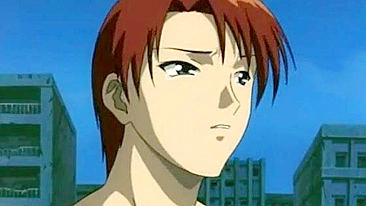 Anime Redhead Hentai with Standing Wet Pussy gets Fucked