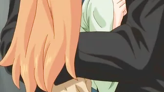 Japanese Hentai Schoolgirl Squeezing Tits and Hot Poking