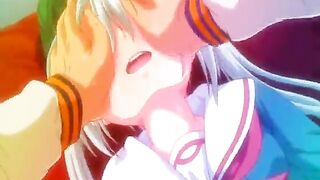 Coed Hentai Sucking Big Cock and Wet Pussy Fucking - Anime, Coed, Hentai, Sucking