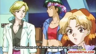 Fingering Lesbian Pussy and Squeezing Tits in Hentai Anime