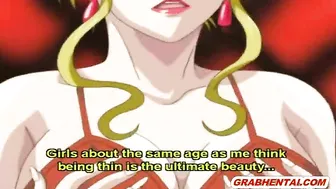 Blonde Hentai With Big Tits Gets Licked Her Pussy