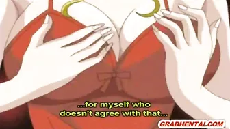 Blonde Hentai With Big Tits Gets Licked Her Pussy