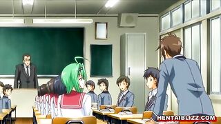 Hardcore Hentai Schoolgirl Takes Big Boobs to the Toilet for Wet Pussy Poking