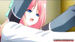 Hardcore Hentai Schoolgirl Takes Big Boobs to the Toilet for Wet Pussy Poking