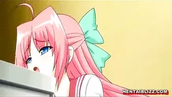 Hardcore Hentai Schoolgirl Takes Big Boobs to the Toilet for Wet Pussy Poking