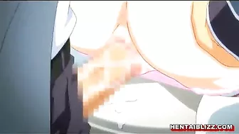 Hardcore Hentai Schoolgirl Takes Big Boobs to the Toilet for Wet Pussy Poking