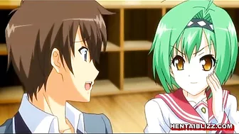 Hardcore Hentai Schoolgirl Takes Big Boobs to the Toilet for Wet Pussy Poking