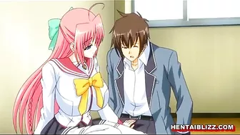 Hardcore Hentai Schoolgirl Takes Big Boobs to the Toilet for Wet Pussy Poking