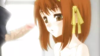 Transexual Shemale Gives Hard Handjob in Hentai Anime