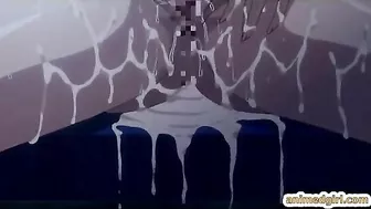 Watching a Ghetto Anime Titty Fucking and Sucking Cock with Big Boobs in Hentai