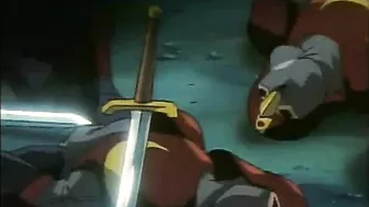 Blonde Hentai Takes Bath and Masturbates in Dungeon