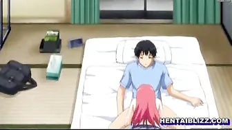 Redhead Anime Hentai with Big Tits Sucking Dick and Titty Fucking