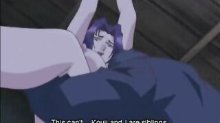 Tied Up Japanese Hentai With Big Boobs Gets Her Ass Filled Up By Her Brother