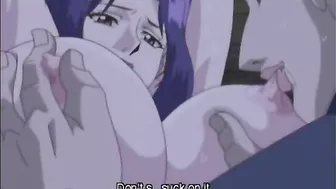 Tied Up Japanese Hentai With Big Boobs Gets Her Ass Filled Up By Her Brother