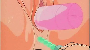 Bondage Hentai Gets Shoved Dildo Into Her Ass and Pussy - Anime Bondage, Hentai, and Dildo