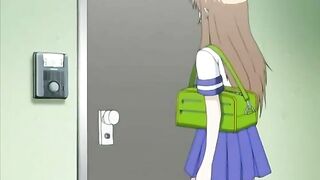 Coed Watches Friend Suck and Swallow Cum in Hentai Anime
