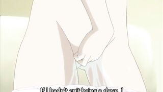 Coed Watches Friend Suck and Swallow Cum in Hentai Anime