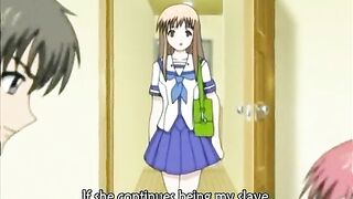 Coed Watches Friend Suck and Swallow Cum in Hentai Anime