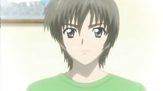 Coed Watches Friend Suck and Swallow Cum in Hentai Anime