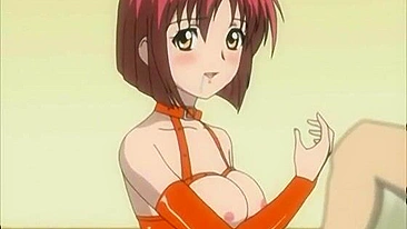 Coed Watches Friend Suck and Swallow Cum in Hentai Anime
