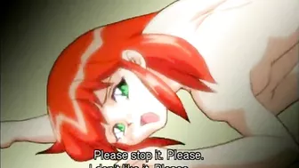 Redhead Hentai Hard Tentacles Poking, Anime-Style