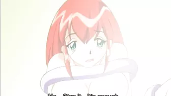 Redhead Hentai Hard Tentacles Poking, Anime-Style