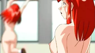 Redhead Hentai Hard Tentacles Poking, Anime-Style