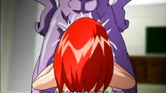 Redhead Hentai Hard Tentacles Poking, Anime-Style