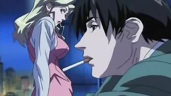 Anime Lingerie Girl Sucks Big Cock in Hentai Porn