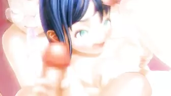 Anime Threesome with Dickgirls and Hard Fucking - Hentai Porn