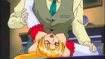 Hentai Maid Hard Fucked by her Master in Roped Bondage Scene.